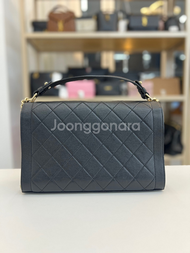 샤넬 클릭 라벨 탑핸들 라지 플랩백 시즌백 A93703--2