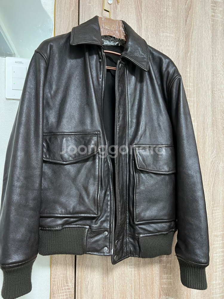 자라 포켓 레더 점퍼 S사이즈 zara 레더자켓--0