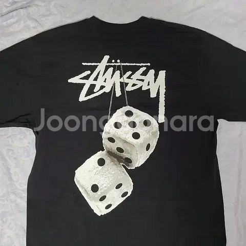 스투시 퍼지 다이스 티셔츠 블랙 L--1
