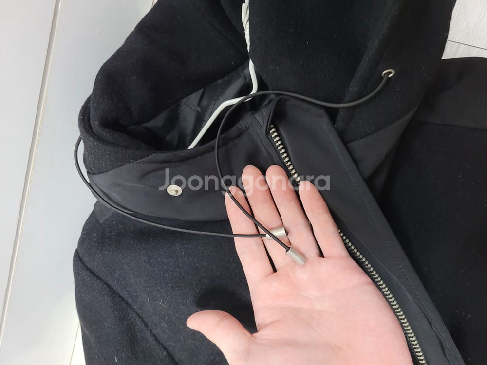 프랭크스톤 모직코트 롱코트 반코트 후드코트 후드집업--7