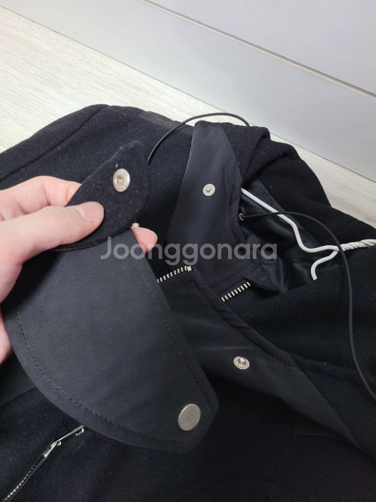 프랭크스톤 모직코트 롱코트 반코트 후드코트 후드집업--9