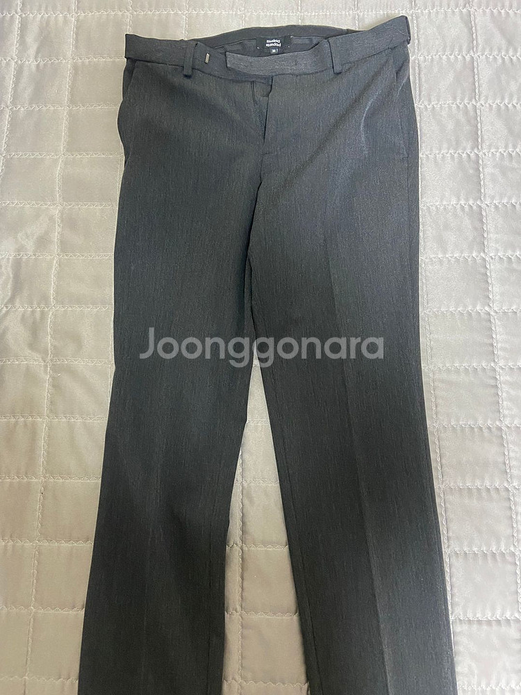 무신사 스탠다드 테이퍼드 히든 밴딩 크롭 슬랙스--0