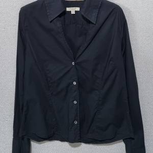 M ) 버버리 여성 브이넥 블랙 남방 셔츠