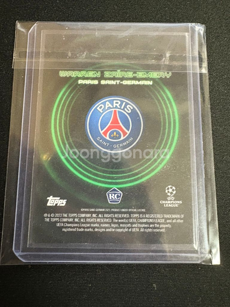 탑스 psg 자이르 에메리 루키 오토 99한정 카드--1