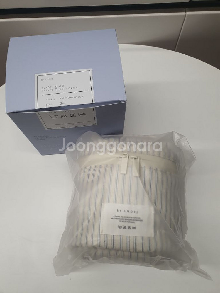 바이아모레 트래블 멀티 파우치 스트라이프 s 새상품--1
