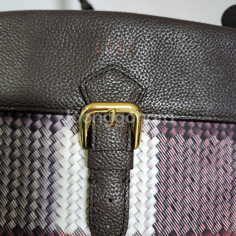 닥스 체크 소가죽 크로스백--3