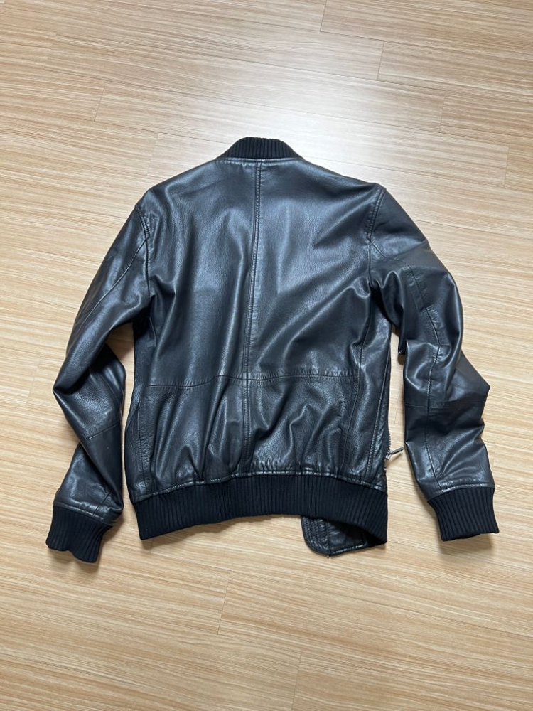 슈퍼드라이 가죽점퍼 s사이즈--6