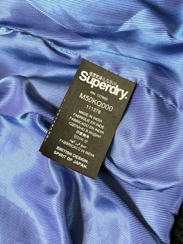 슈퍼드라이 가죽점퍼 s사이즈--5