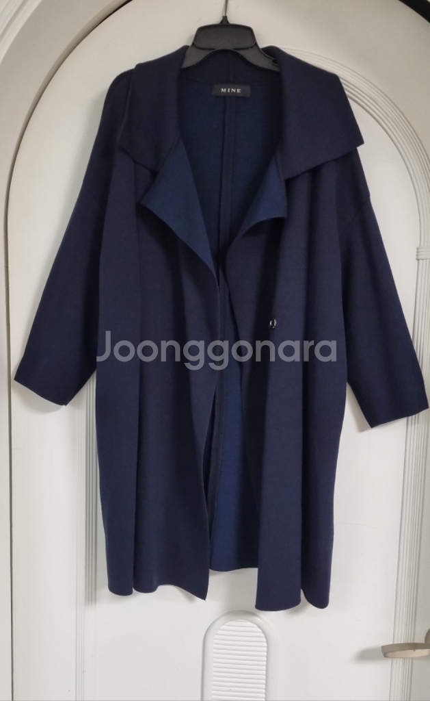 백화점 한섬마인 네이비 니트 스판코트 F--2