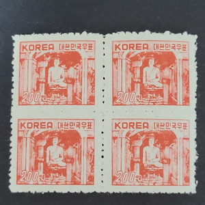 1951년 보통우표 석굴암 블럭형