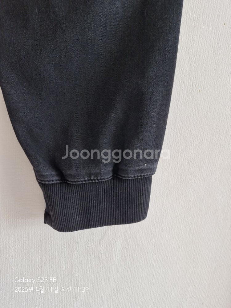 자라 검정면 카고팬츠 남녀공용--2