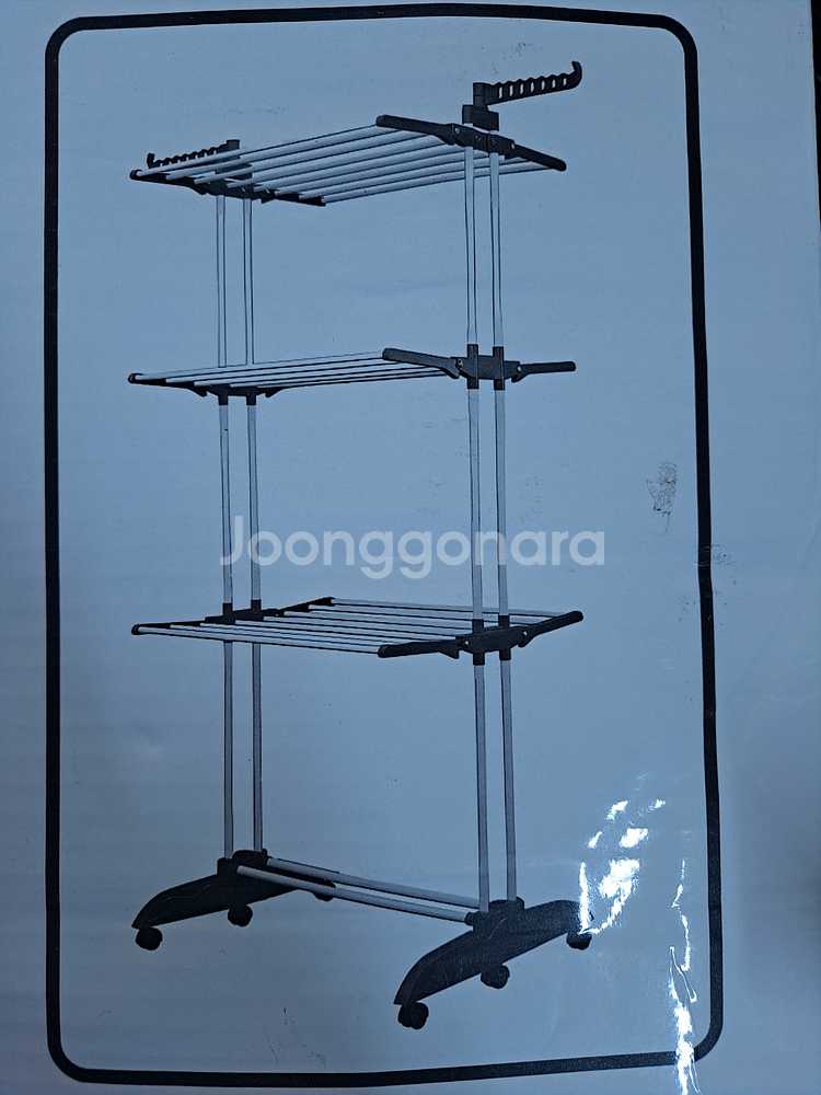 3단 접이식 대형 빨래건조대 높이연장--2