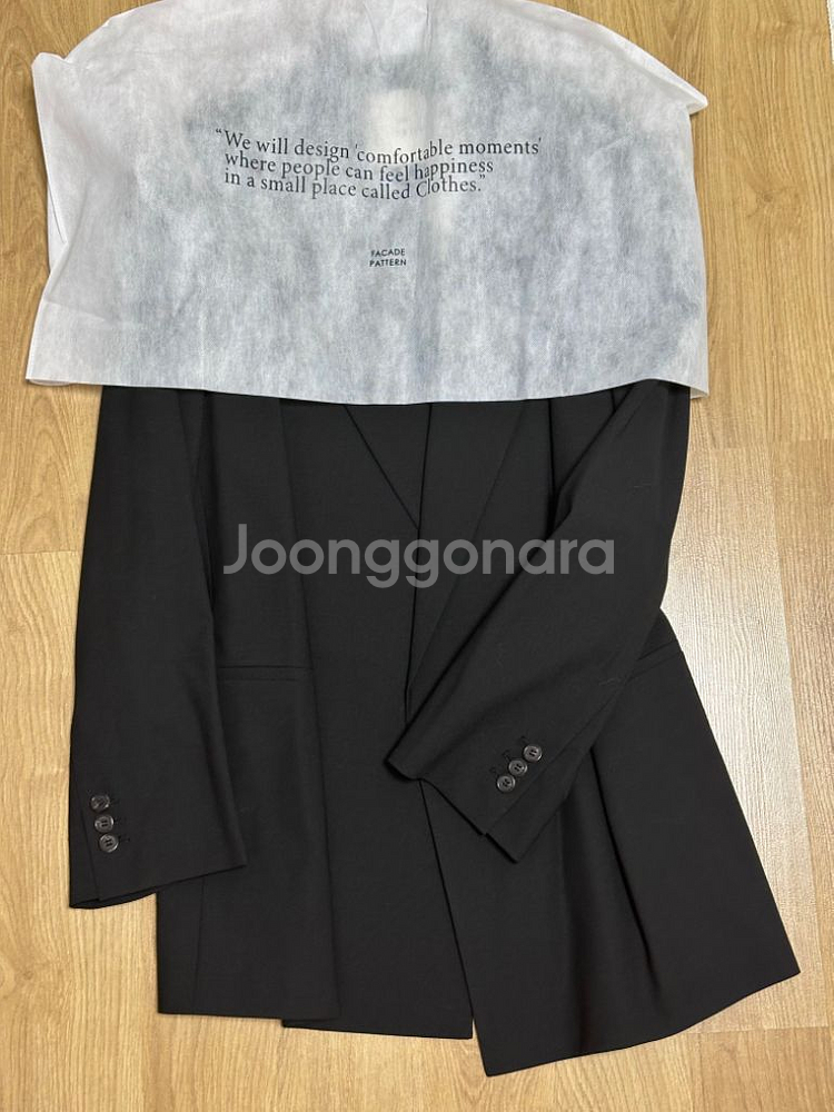 파사드패턴 자켓 (오버핏 썸머룰 재킷 블랙)--1