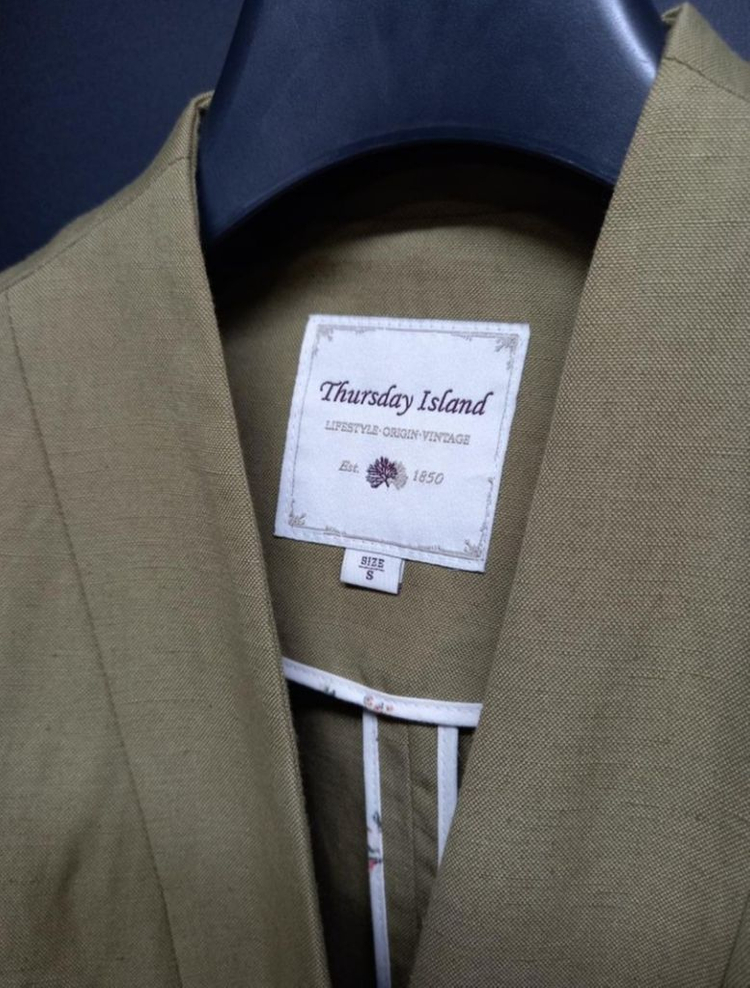 새 써스데이아일랜드 린넨자켓 55 슬림66--8