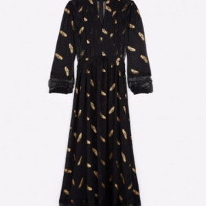 더쿠플스 페더 프린트 쉬폰 원피스