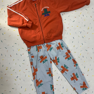 보보쇼즈 스웻,집업(8-9y) 팬츠(6-7y)