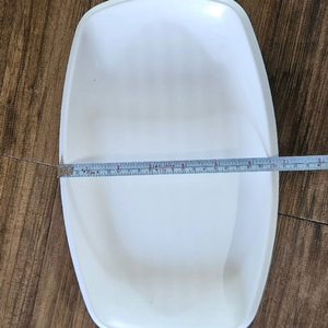 흰색 직사각 접시