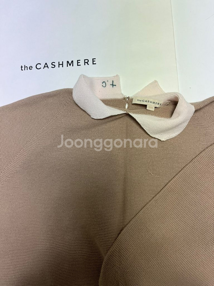 .더캐시미어키즈 코튼 베이지니트120사이즈--0