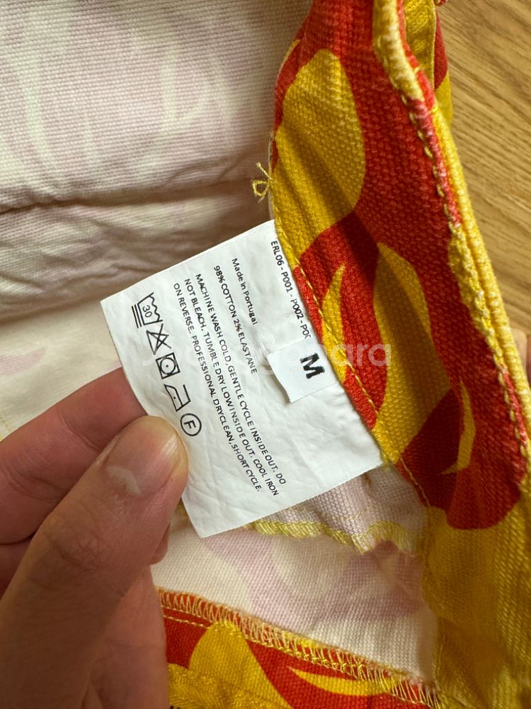 (M) ERL 트로피컬 플로럴 프린트 카고 팬츠 새상품--2