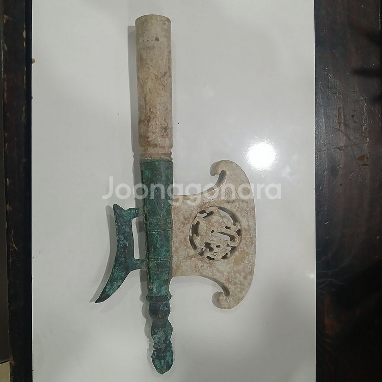 엔틱 옥돌청동기물--0