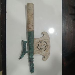 엔틱 옥돌청동기물