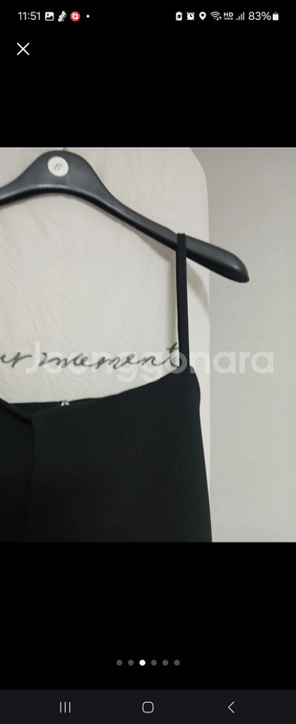 뷔에스트 블랙 리본 포인트 데일리 심플 원피스--2