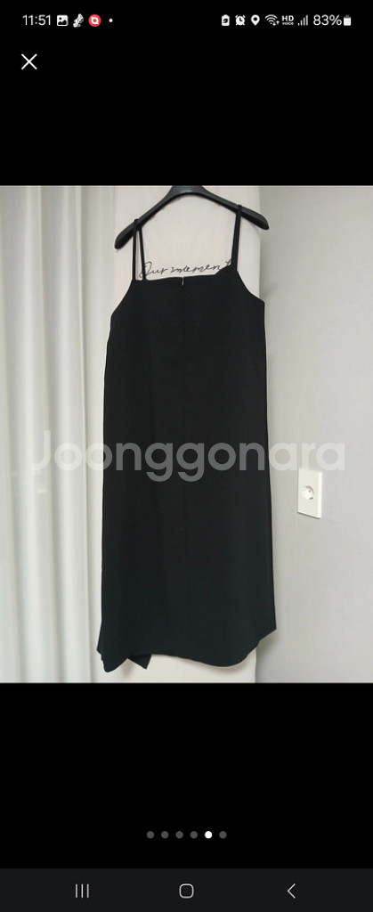 뷔에스트 블랙 리본 포인트 데일리 심플 원피스--4