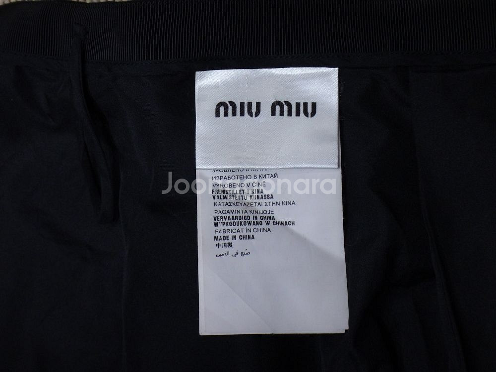 (42size) 미우 미우 MIU MIU 블랙 스커트--6