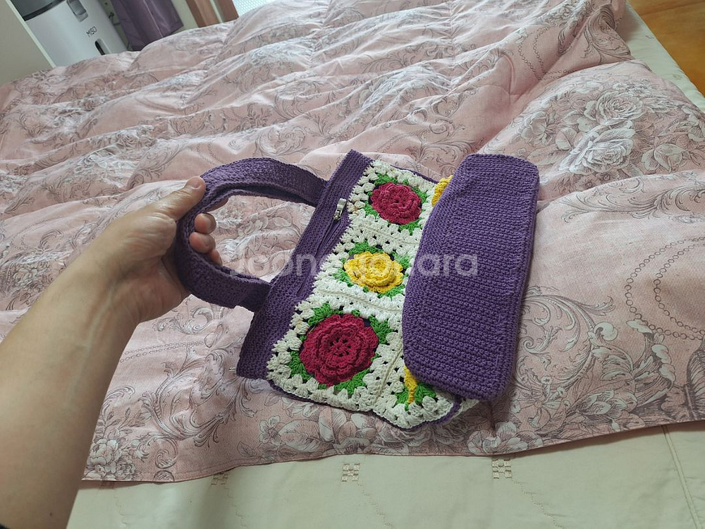 면실 뜨개 가방어머니께서 직접 만드신거에요직접 보시고--7