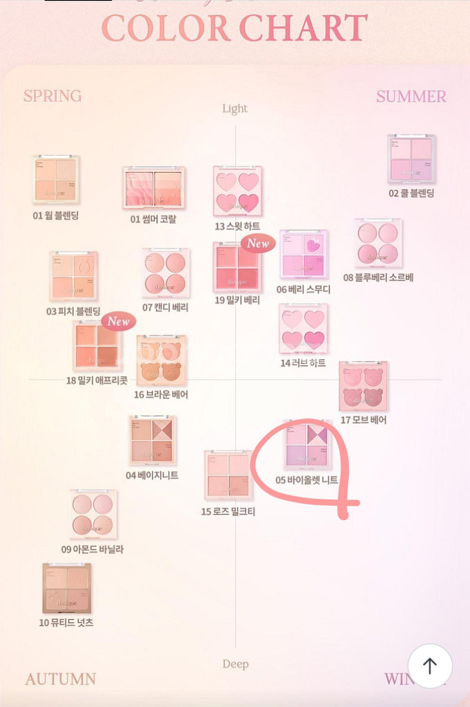 데이지크 블렌딩 무드 치크 5호 바이올렛 니트--4