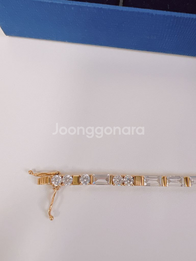 스와로브스키스타일 크리스탈 테니스 팔찌--1