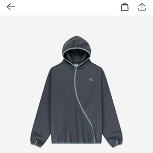 산산기어 테이프드 후디 애쉬 차콜 24FW(미개봉)