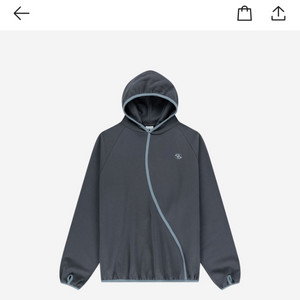 산산기어 테이프드 후디 애쉬 차콜 24FW(미개봉)