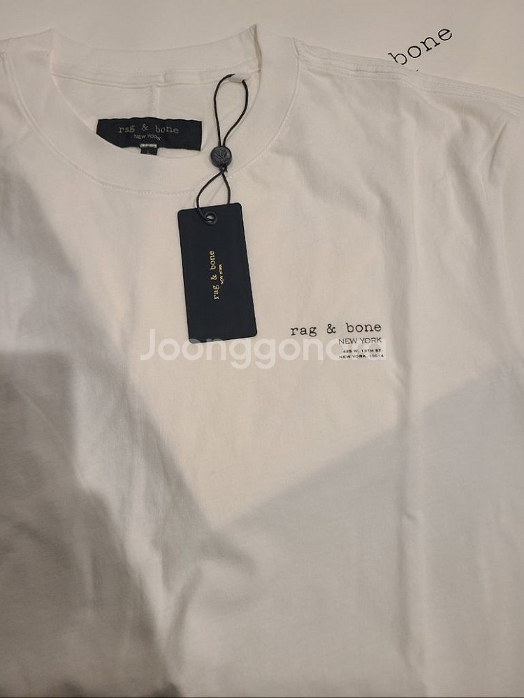 Rag&Bone 남성 기본 반팔 화이트--0