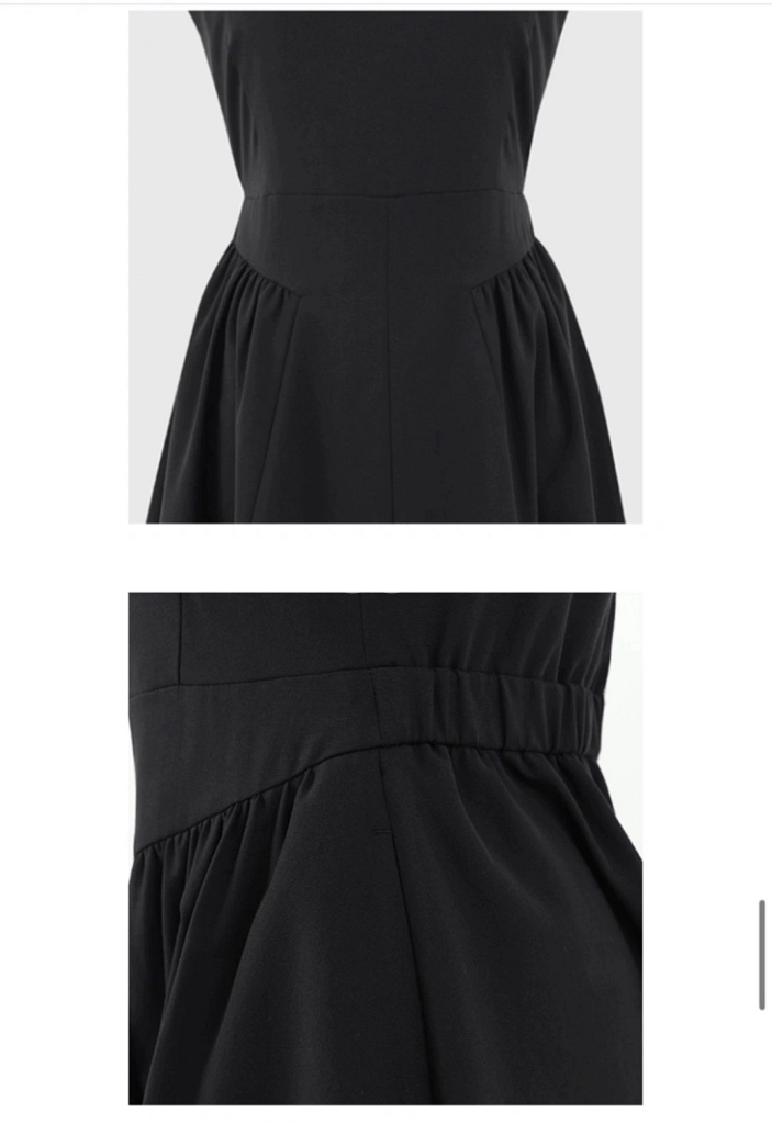 룩캐스트 멜라니 슬리브리스 원피스_블랙--2