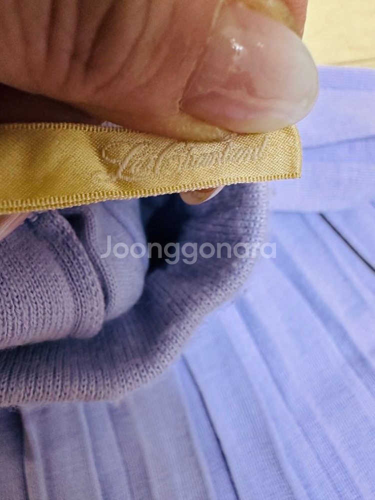 연보라 플리츠 주름 스커트--1