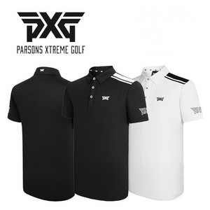 PXG 골프 남성 숄더 라인배색 반팔 카라티