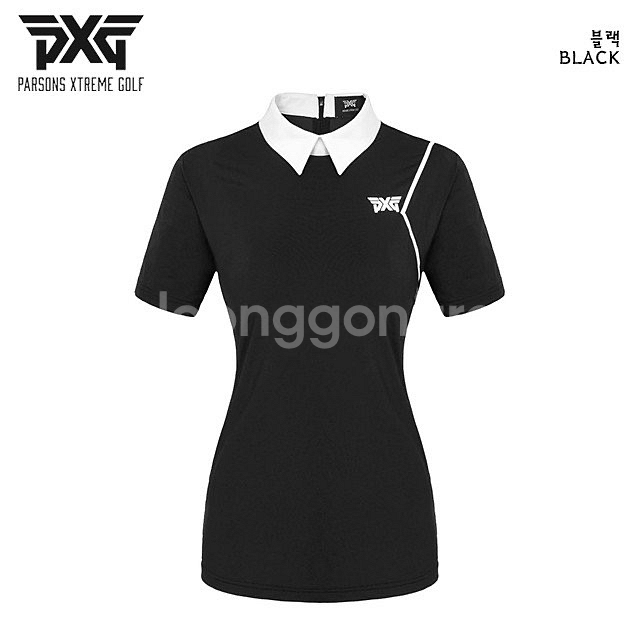PXG 골프 여성 브이라인 반팔 카라티--3