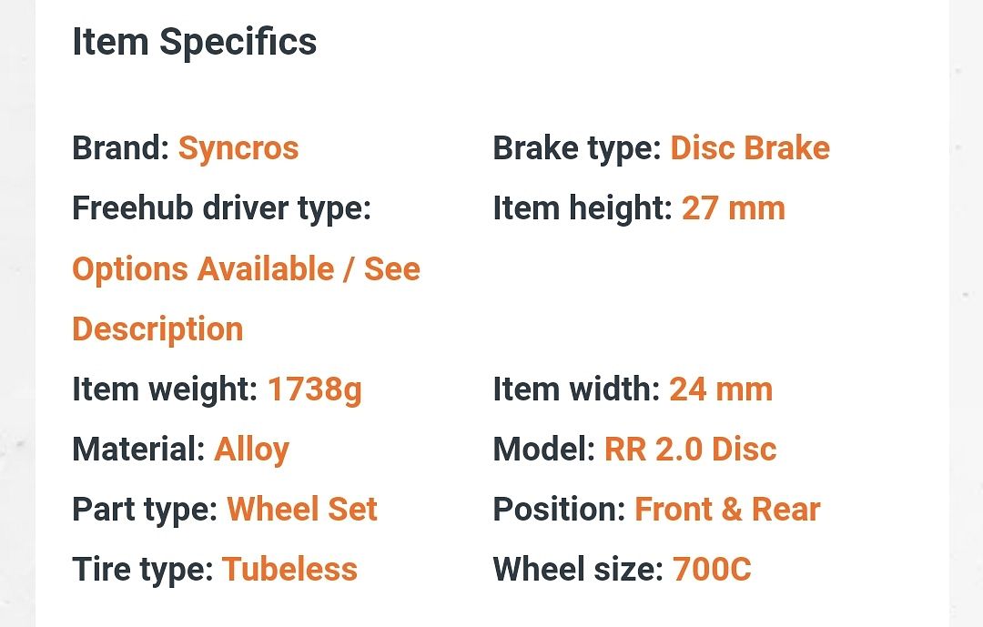 스캇 Syncros RR2.0 디스크 휠셋(1738g)--1