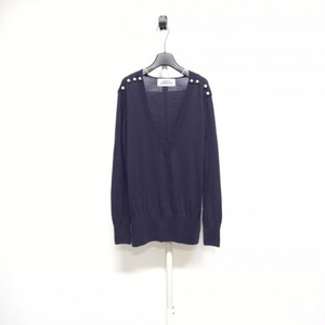 럭키슈에뜨 춘추 얇은 롱 니트블라우스 F