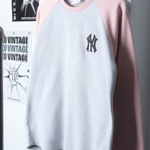 W(XL) MLB 엠엘비 맨투맨 티셔츠 양키스 핑크