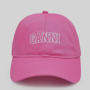 가니 Ganni 로고 볼캡 핑크