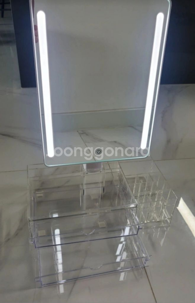 무아스 LED거울 화장품 정리함--2