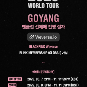 블랙핑크 콘서트 선예매 댈티 구합니다
