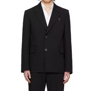 우영미 24ss 블랙 울 투버튼 블레이저 46