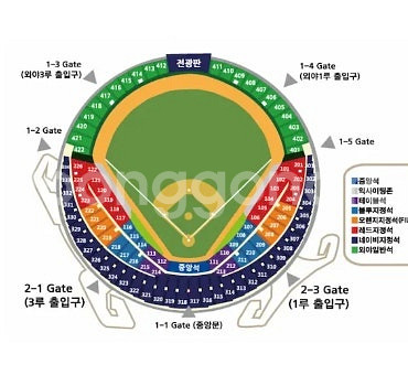 4/15,16 엘지 vs 삼성 외야 통로 4연석정가양도--0