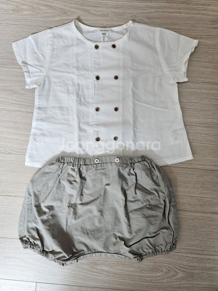 슈슈앤크라 18M 블루머 셔츠 세트--0