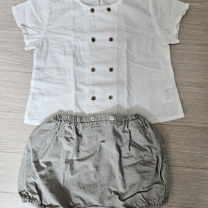 슈슈앤크라 18M 블루머 셔츠 세트