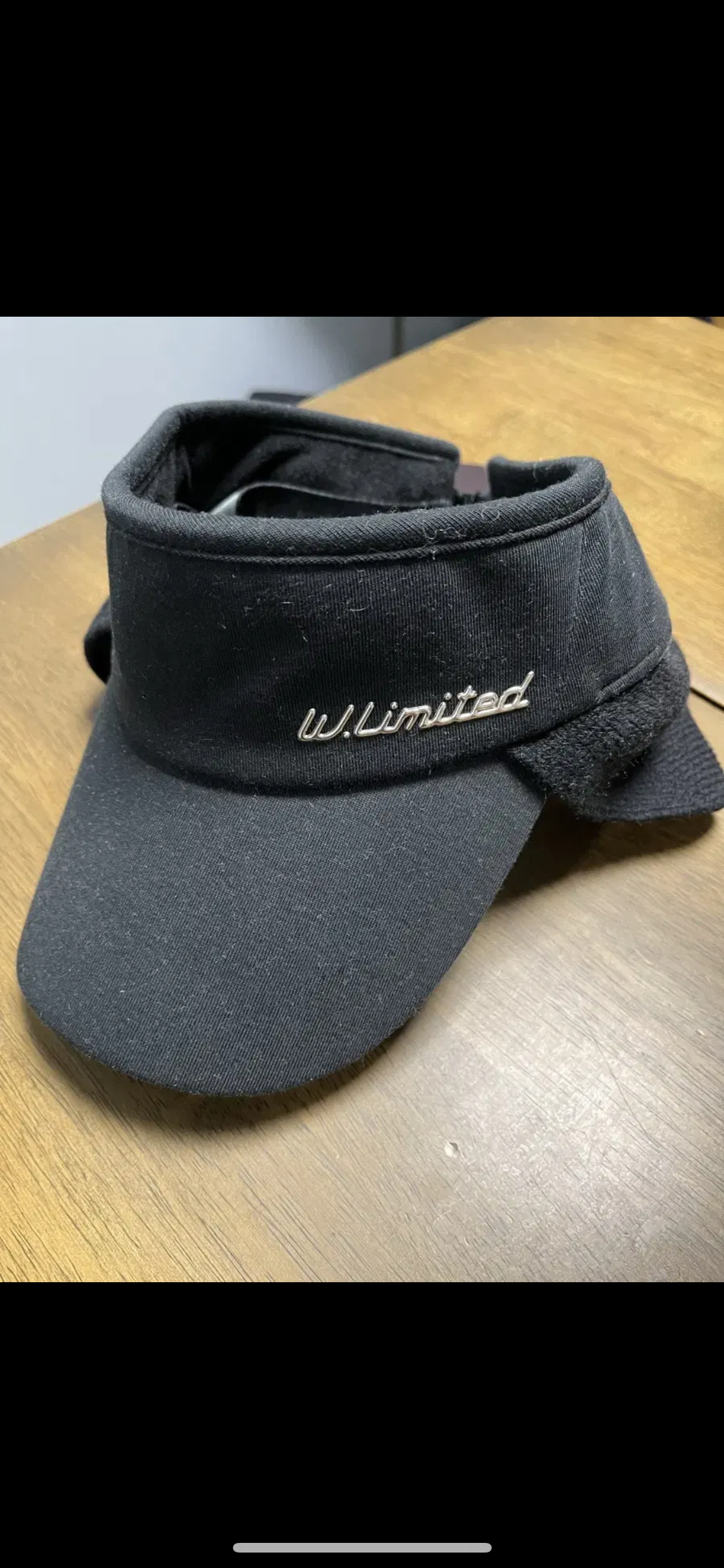 와이드앵글 니트 귀달이 방한 썬캡