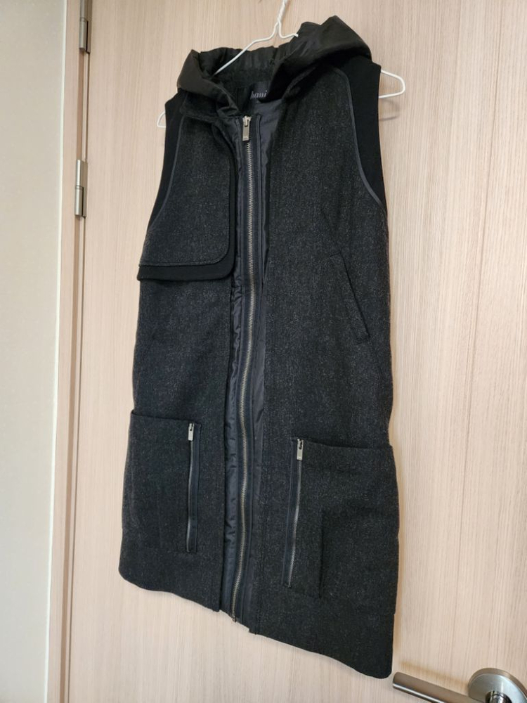 여자후드집업조끼가디건 여자민소매자켓코트 이미지